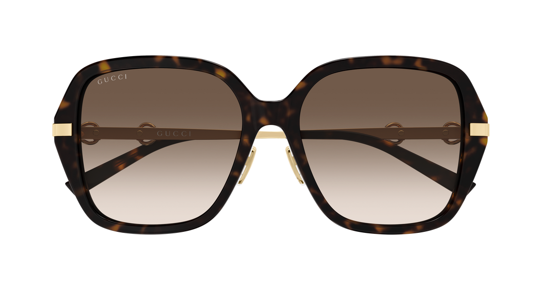 Sunglasses gucci gg2055sa 002 havana rectangular / squared femenino size 57mm - Detailed view