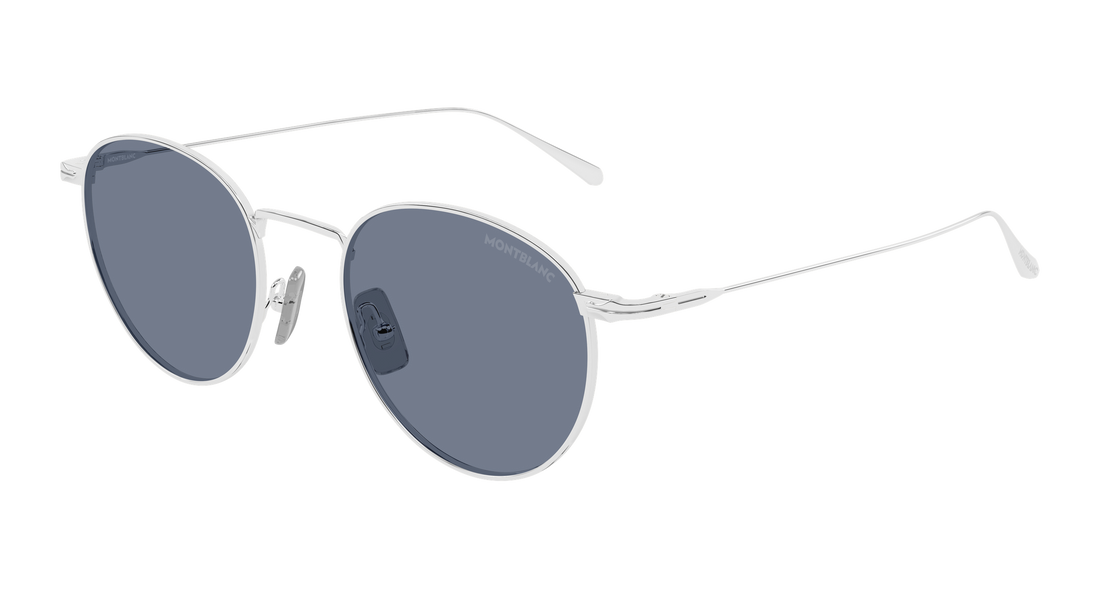 Lunettes de soleil montblanc mb0473s 003 plateado round/oval/panthos masculino taille 50mm - Vue principale