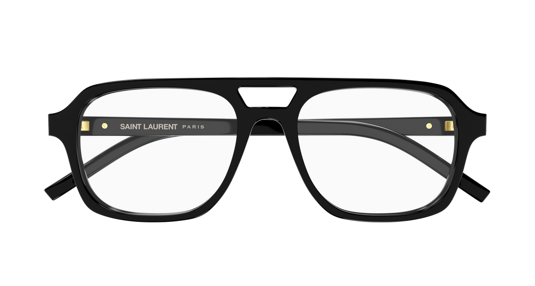 Brillen saint laurent sl m179 001 negro pilot/navigator femenino größe 53mm - Detailansicht