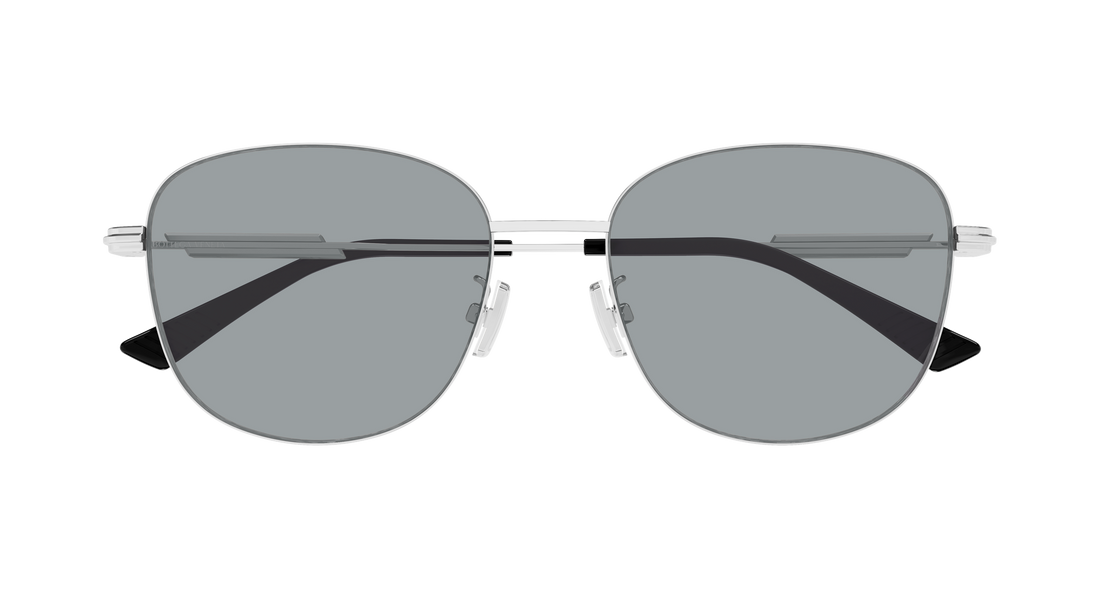Lunettes de soleil bottega veneta bv1517sa 005 plateado round/oval/panthos femenino taille 56mm - Vue détaillée