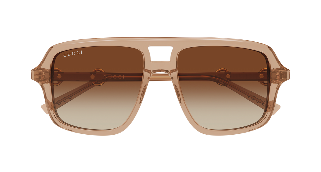 Lunettes de soleil gucci gg2052s 004 marron pilot/navigator femenino taille 53mm - Vue détaillée