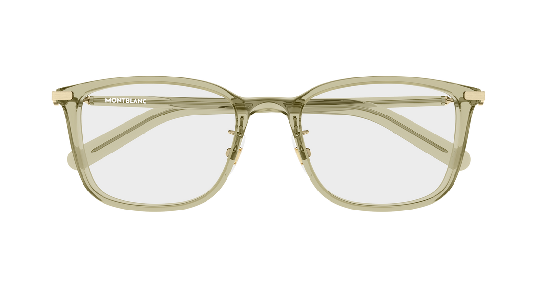 Lunettes de vue montblanc mb0500oa 004 verde rectangular / squared masculino taille 53mm - Vue détaillée