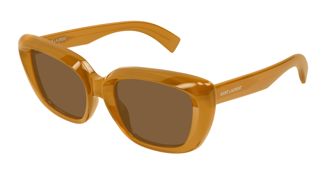 Sunglasses saint laurent sl 857 004 amarillo cat eye femenino size 53mm - Main view