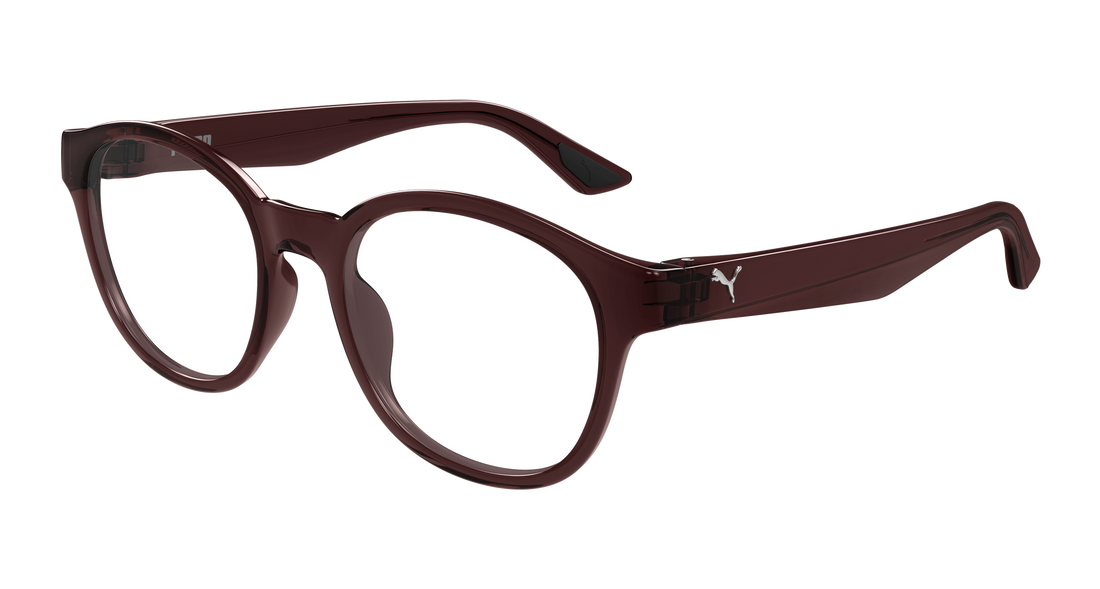 Occhiali da vista puma pu0540o 003 marron round/oval/panthos masculino taglia 50mm - Vista principale