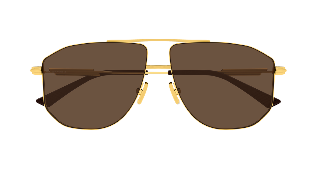 Lunettes de soleil bottega veneta bv1509s 002 dorado pilot/navigator unisex taille 59mm - Vue détaillée