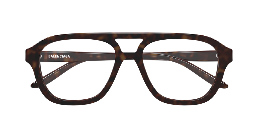 Brillen balenciaga bb0529o 002 havana pilot/navigator masculino größe 55mm - Detailansicht