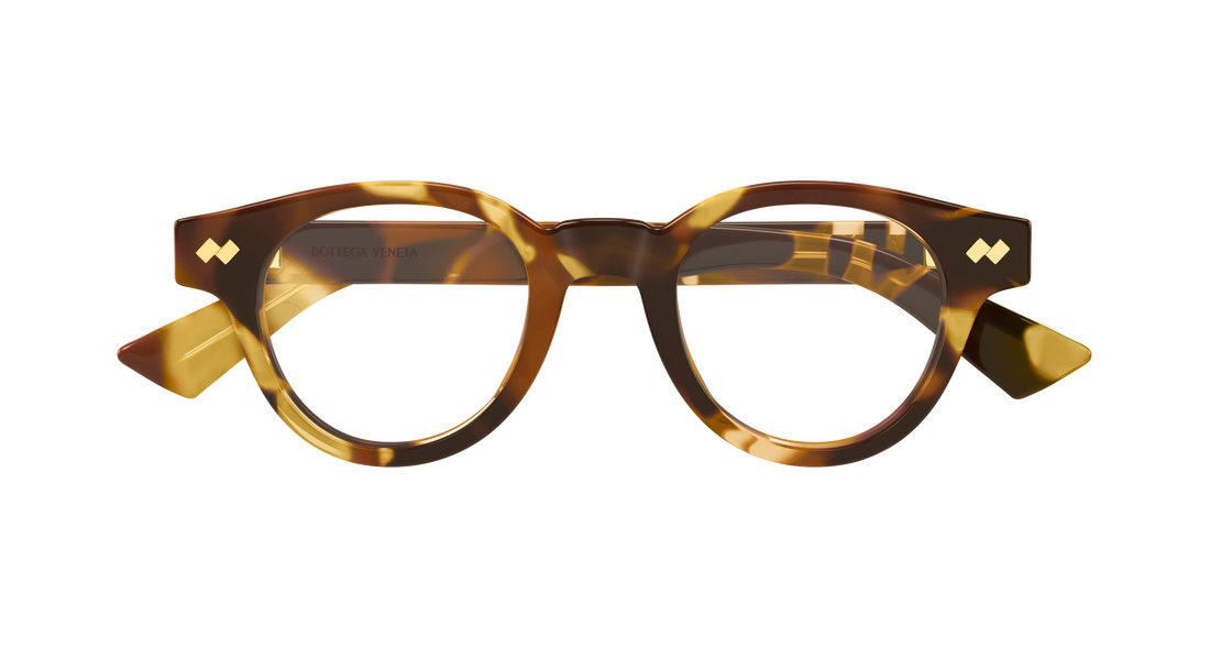 Prescription glasses bottega veneta bv1443o 002 havana round/oval/panthos unisex size 45mm - Detailed view