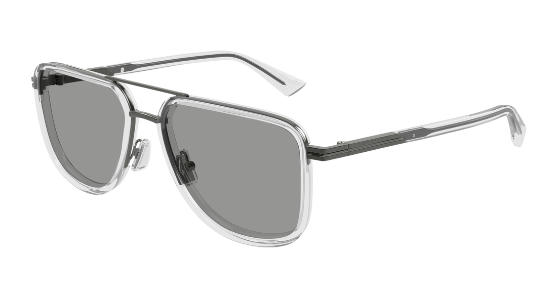 Sunglasses bottega veneta bv1463s 004 plateado pilot/navigator masculino size 56mm - Main view