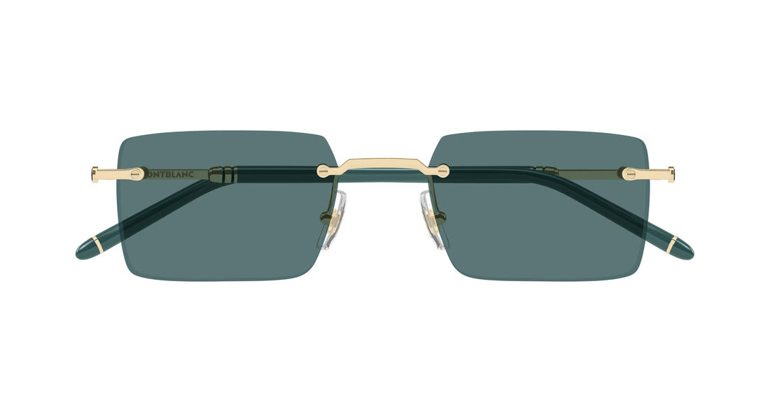 Sunglasses montblanc mb0482s 004 dorado rectangular / squared masculino size 53mm - Detailed view