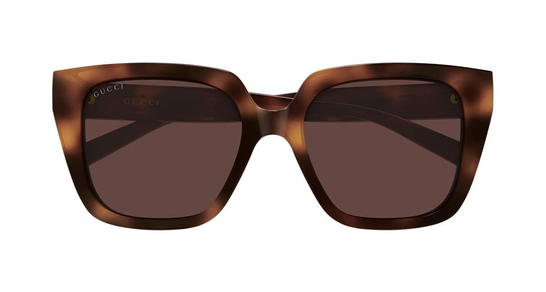 Occhiali da sole gucci gg2102s 002 havana butterfly femenino taglia 54mm - Vista dettagliata
