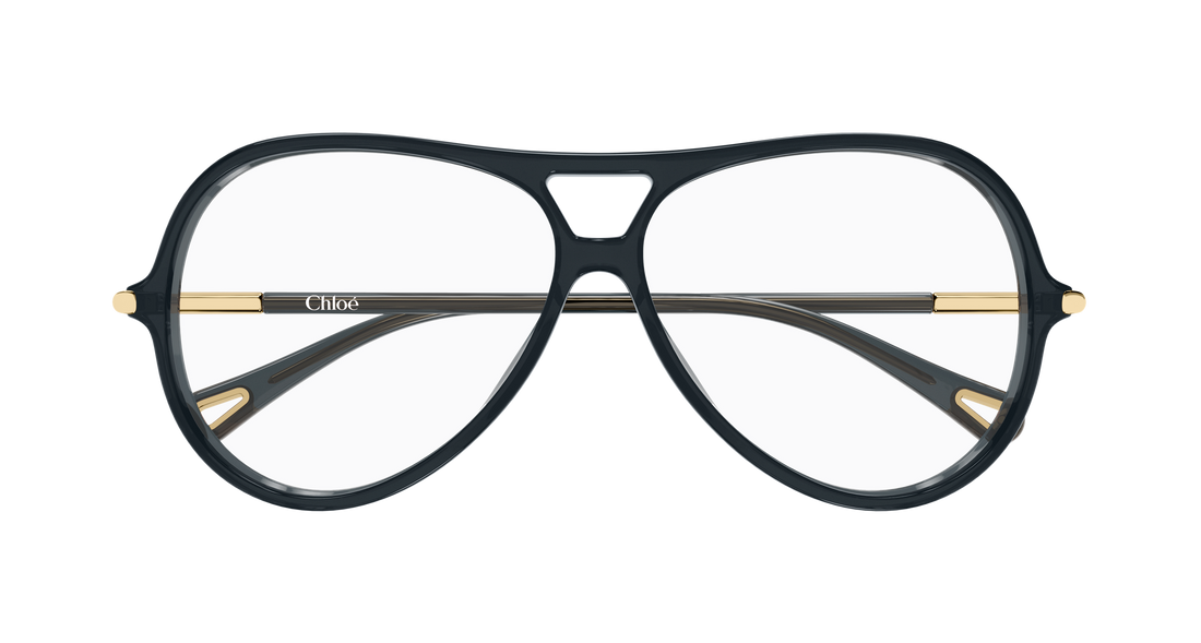 Lunettes de vue chloé ch0398o 001 gris round/oval/panthos femenino taille 59mm - Vue détaillée
