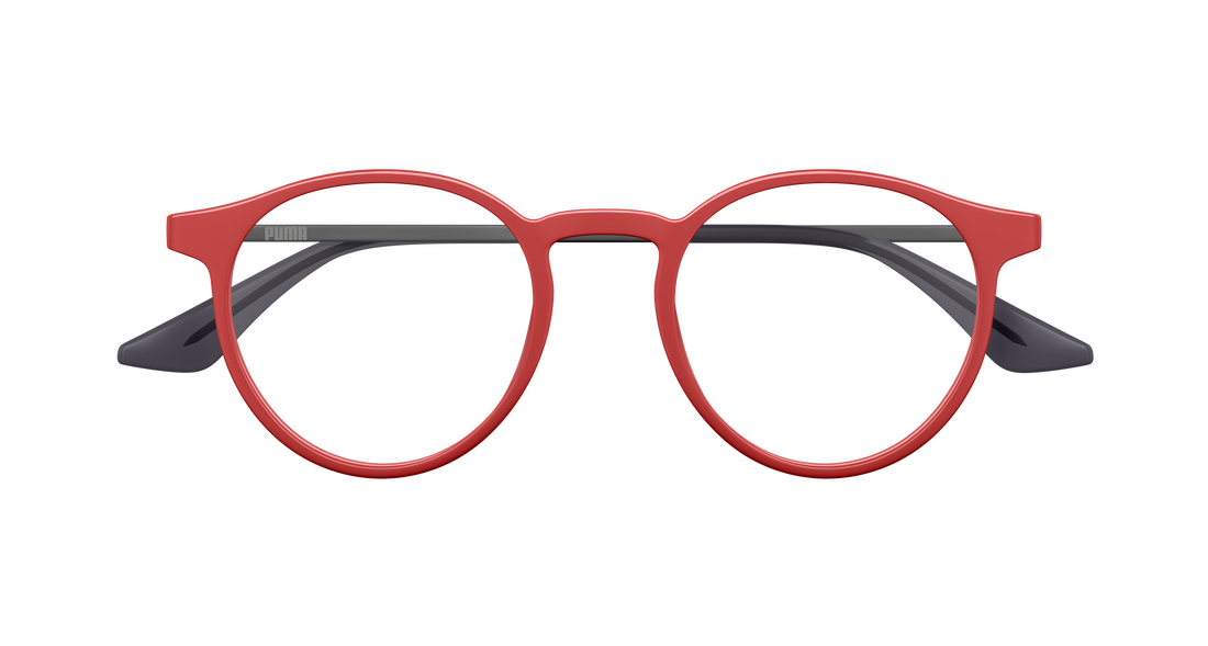 Brillen puma pu0524o 005 rojo round/oval/panthos masculino größe 48mm - Detailansicht