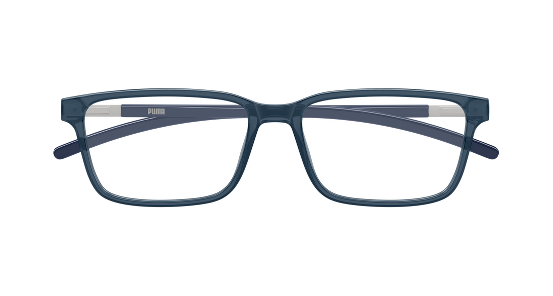 Occhiali da vista puma pu0539o 004 azul rectangular / squared masculino taglia 55mm - Vista dettagliata