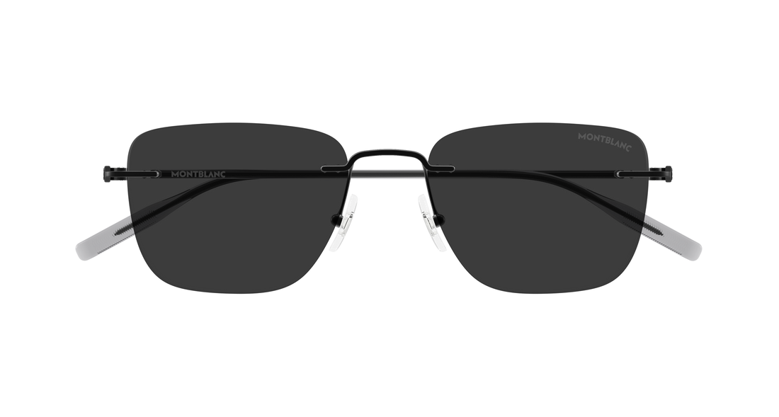 Lunettes de soleil montblanc mb0470s 001 negro rectangular / squared masculino taille 54mm - Vue détaillée