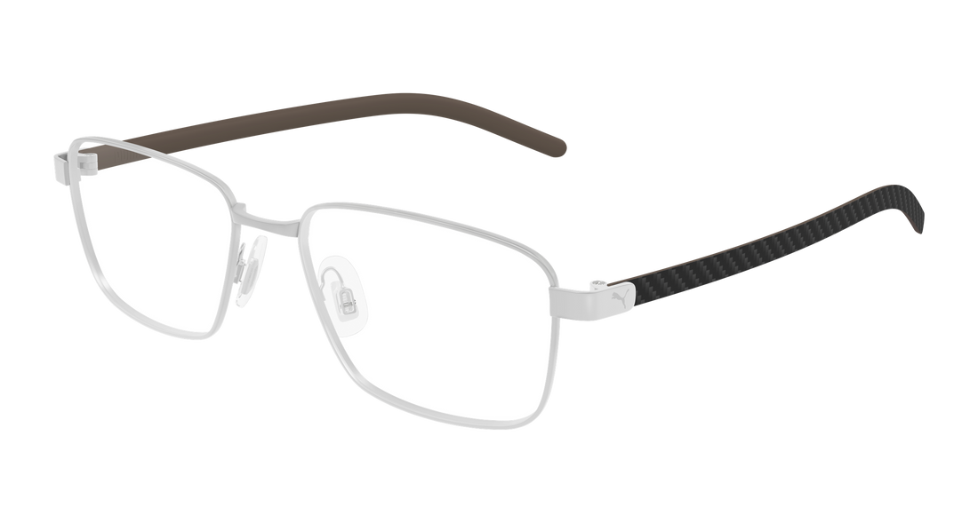 Lunettes de vue puma pu0554o 002 plateado rectangular / squared masculino taille 55mm - Vue principale
