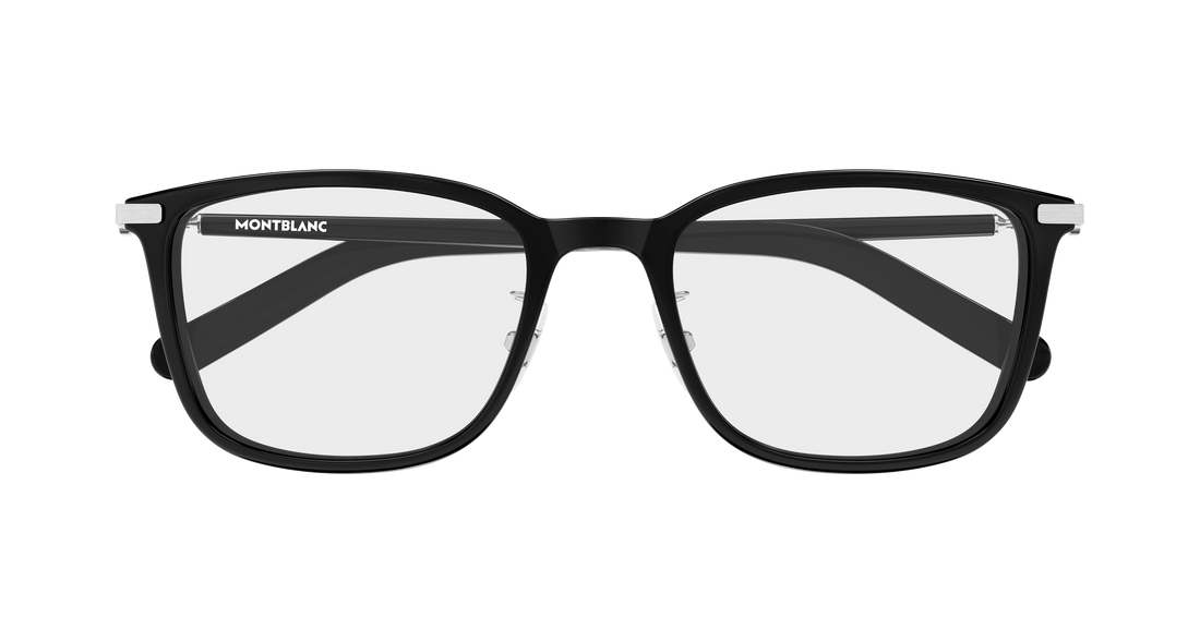 Lunettes de vue montblanc mb0500oa 001 negro rectangular / squared masculino taille 53mm - Vue détaillée