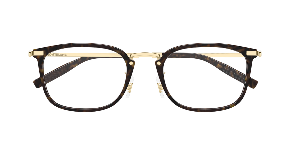 Occhiali da vista montblanc mb0494oj 003 havana rectangular / squared masculino taglia 54mm - Vista dettagliata