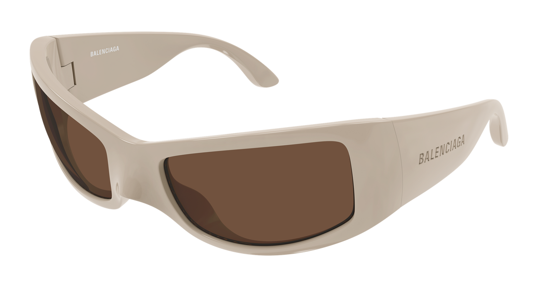 Occhiali da sole balenciaga bb0461s 005 beige geometrical/directional unisex taglia 66mm - Vista principale