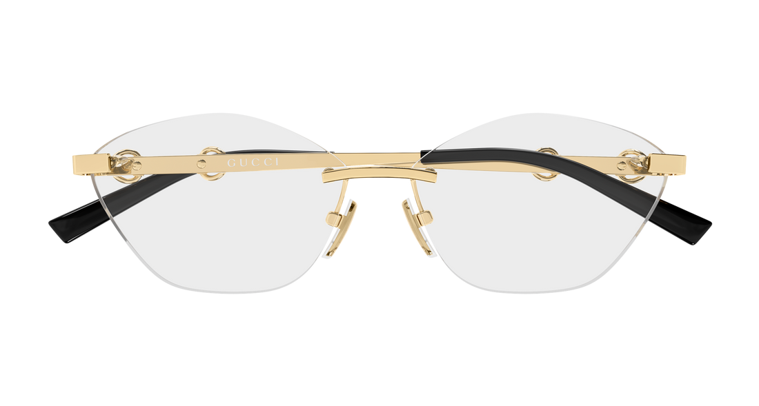 Occhiali da vista gucci gg2050o 002 dorado cat eye femenino taglia 59mm - Vista dettagliata