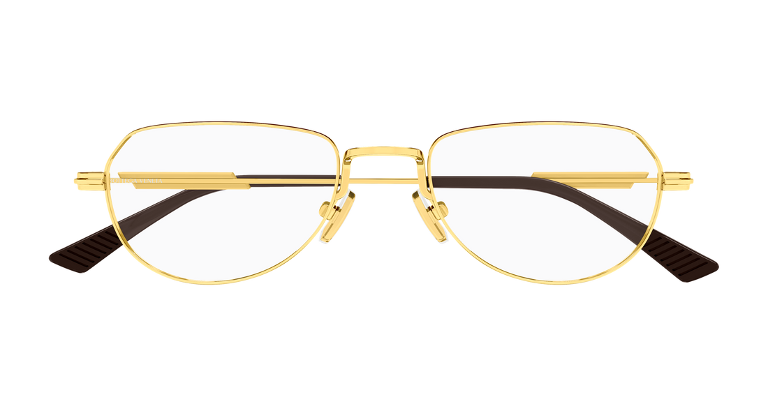 Lunettes de vue bottega veneta bv1510o 002 dorado round/oval/panthos unisex taille 52mm - Vue détaillée