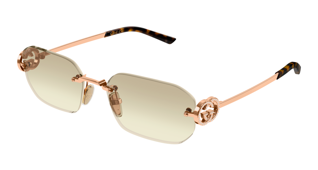 Lunettes de soleil gucci gg2228s 004 dorado rectangular / squared femenino taille 57mm - Vue principale
