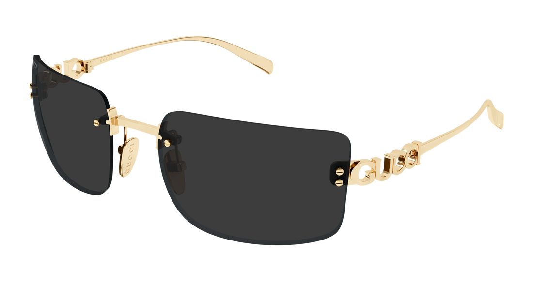 Gafas de sol gucci gg2038s 001 dorado rectangular / squared femenino talla 61mm - Vista principal