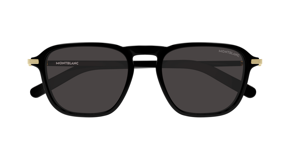 Lunettes de soleil montblanc mb0498s 001 negro pilot/navigator masculino taille 52mm - Vue détaillée
