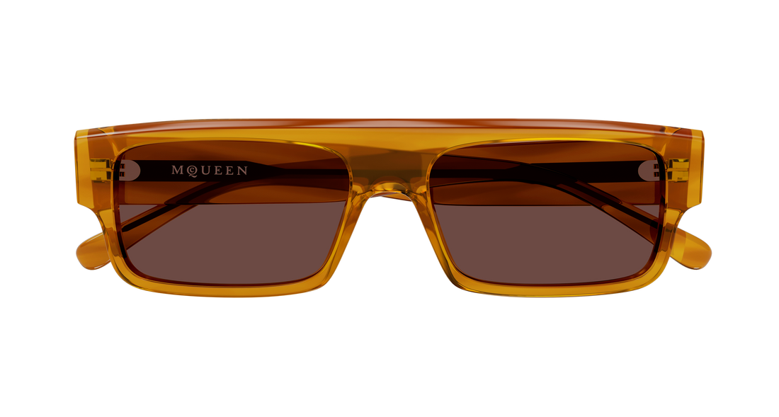 Sonnenbrillen alexander mcqueen am0580s 003 havana rectangular / squared masculino größe 55mm - Detailansicht