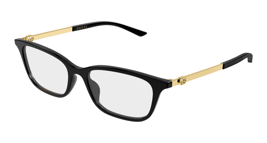 Brillen gucci gg2213o 001 negro rectangular / squared femenino größe 52mm - Hauptansicht