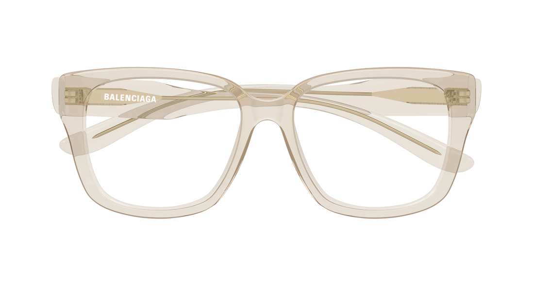 Brillen balenciaga bb0513o 003 beige rectangular / squared femenino größe 55mm - Detailansicht