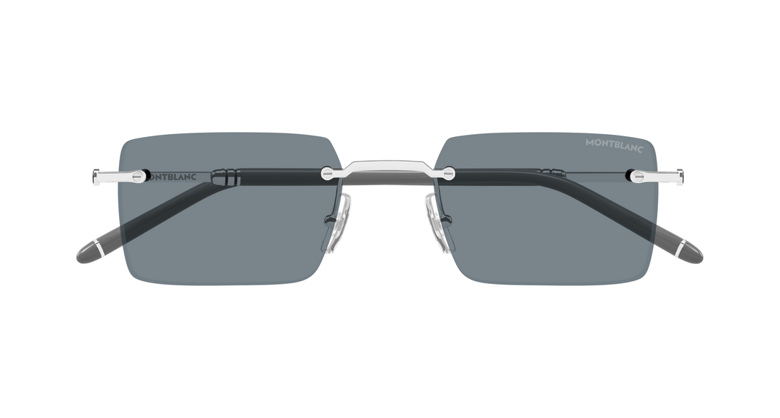 Sunglasses montblanc mb0482s 002 plateado rectangular / squared masculino size 53mm - Detailed view