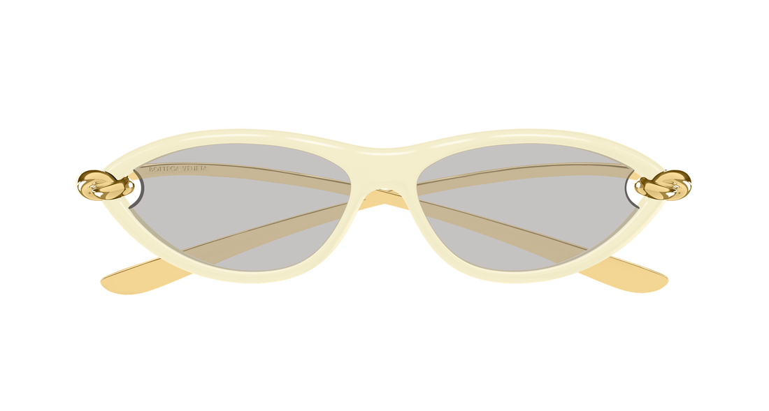 Occhiali da sole bottega veneta bv1390s 007 beige cat eye femenino taglia 56mm - Vista dettagliata