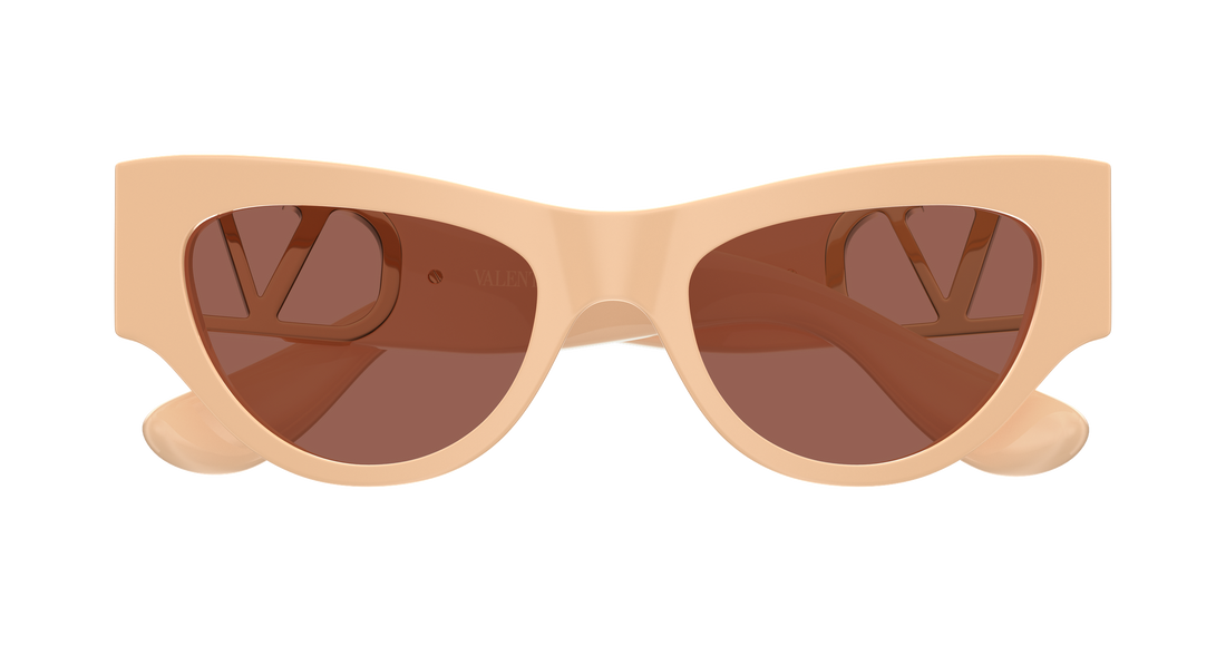 Lunettes de soleil valentino vg0053s 004 beige cat eye femenino taille 55mm - Vue détaillée