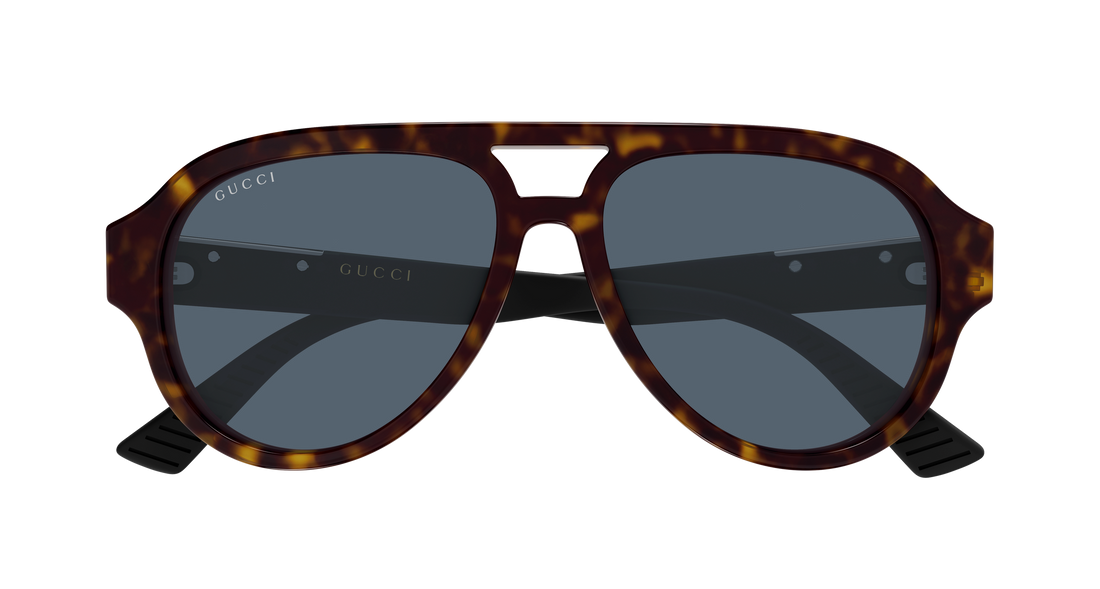 Sunglasses gucci gg2088s 003 havana pilot/navigator masculino size 55mm - Detailed view