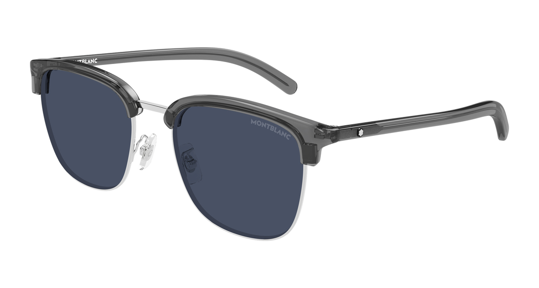 Sunglasses montblanc mb0488sa 003 plateado rectangular / squared masculino size 55mm - Main view