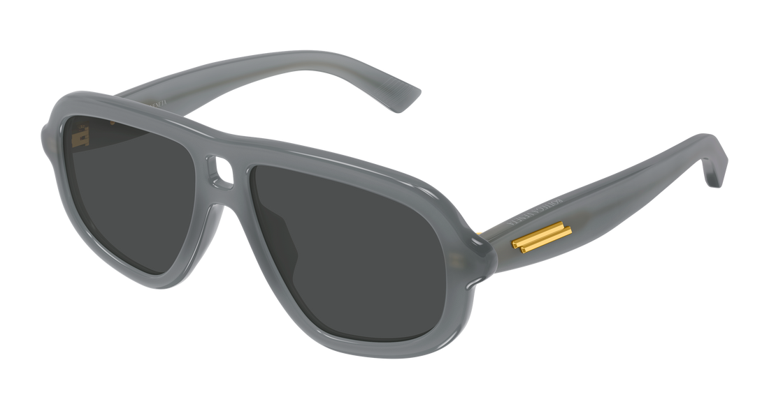 Lunettes de soleil bottega veneta bv1494s 004 gris pilot/navigator unisex taille 53mm - Vue principale