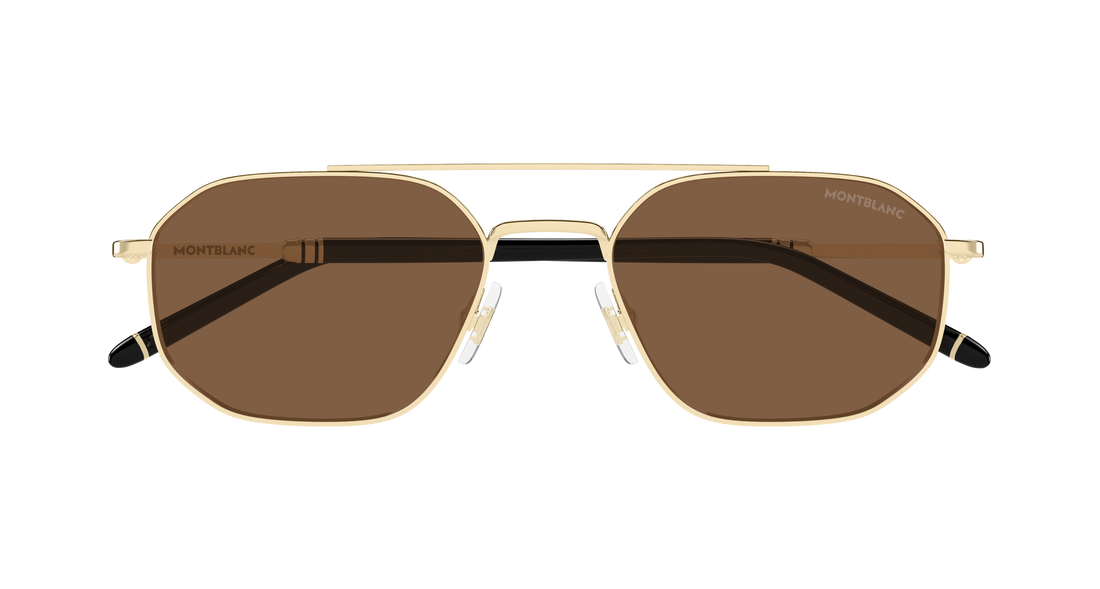 Sunglasses montblanc mb0481s 002 dorado pilot/navigator masculino size 55mm - Detailed view