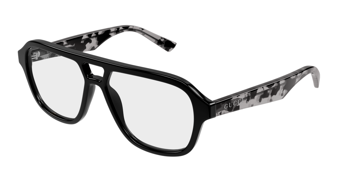 Lunettes de vue gucci gg2183o 008 negro round/oval/panthos masculino taille 57mm - Vue principale