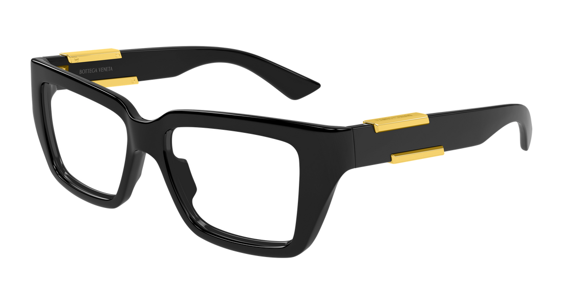 Prescription glasses bottega veneta bv1455o 001 negro rectangular / squared femenino size 52mm - Main view