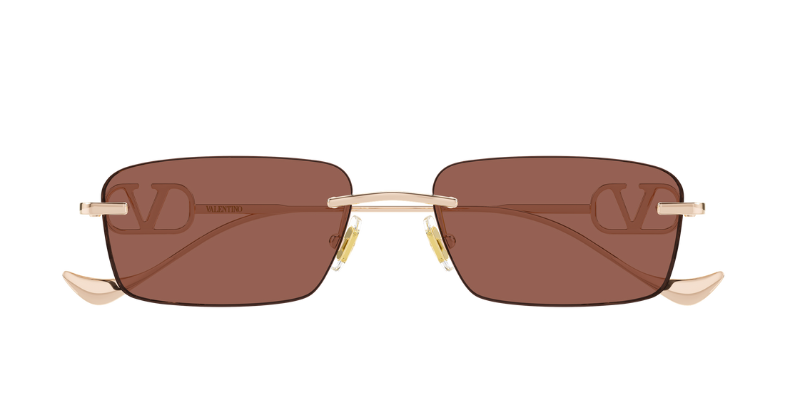 Lunettes de soleil valentino vg0067s 002 dorado rectangular / squared femenino taille 55mm - Vue détaillée