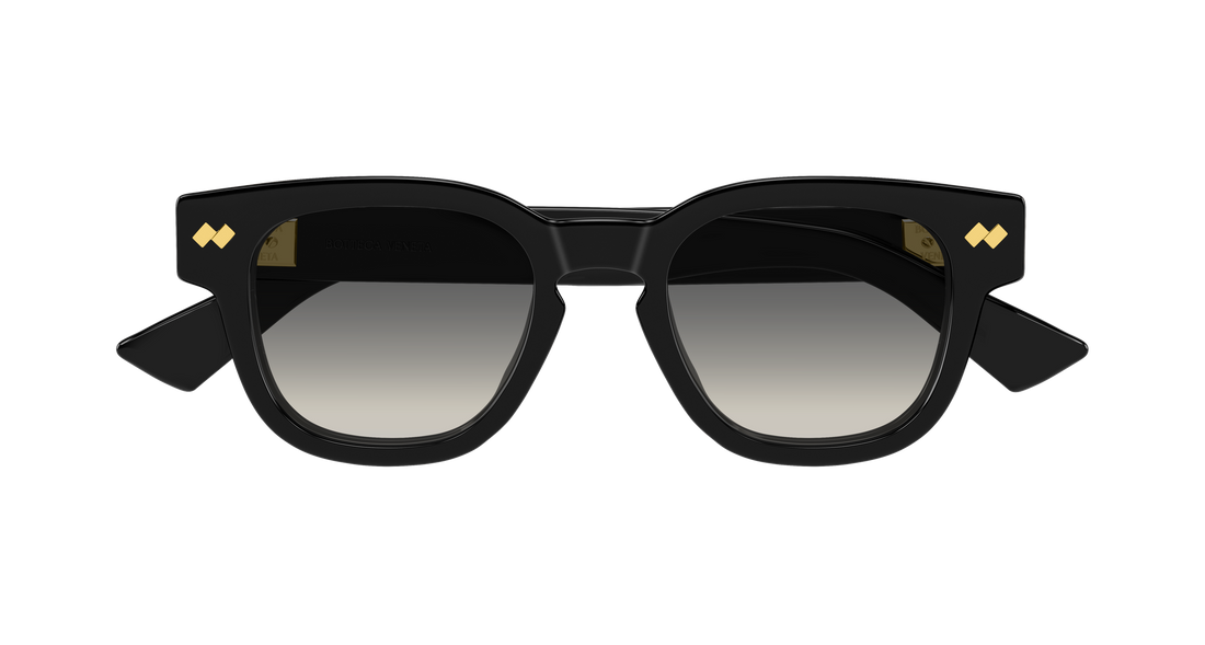 Sunglasses bottega veneta bv1441s 001 negro round/oval/panthos unisex size 48mm - Detailed view