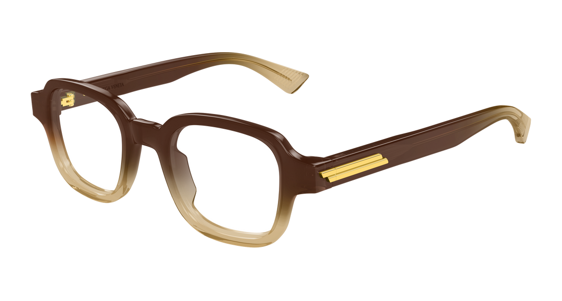 Prescription glasses bottega veneta bv1462o 008 marron rectangular / squared masculino size 48mm - Main view