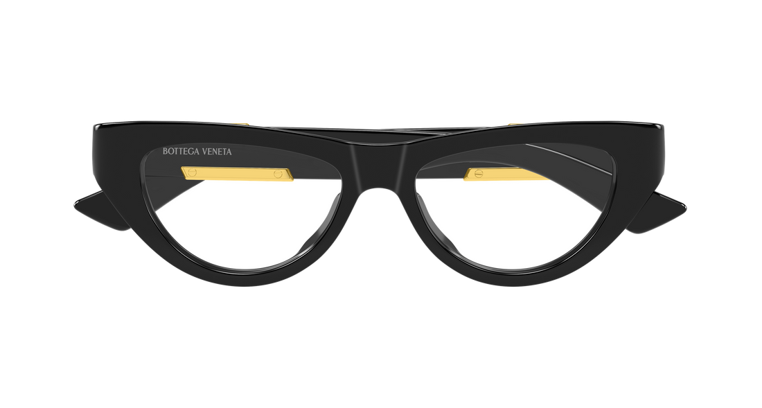 Prescription glasses bottega veneta bv1454o 001 negro cat eye femenino size 51mm - Detailed view