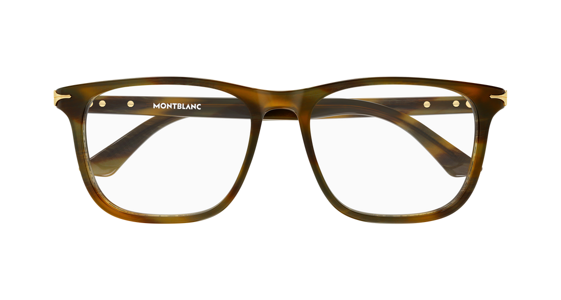 Brillen montblanc mb0520ol 009 verde rectangular / squared masculino größe 58mm - Detailansicht