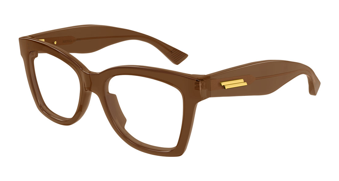 Prescription glasses bottega veneta bv1459o 004 marron butterfly femenino size 52mm - Main view