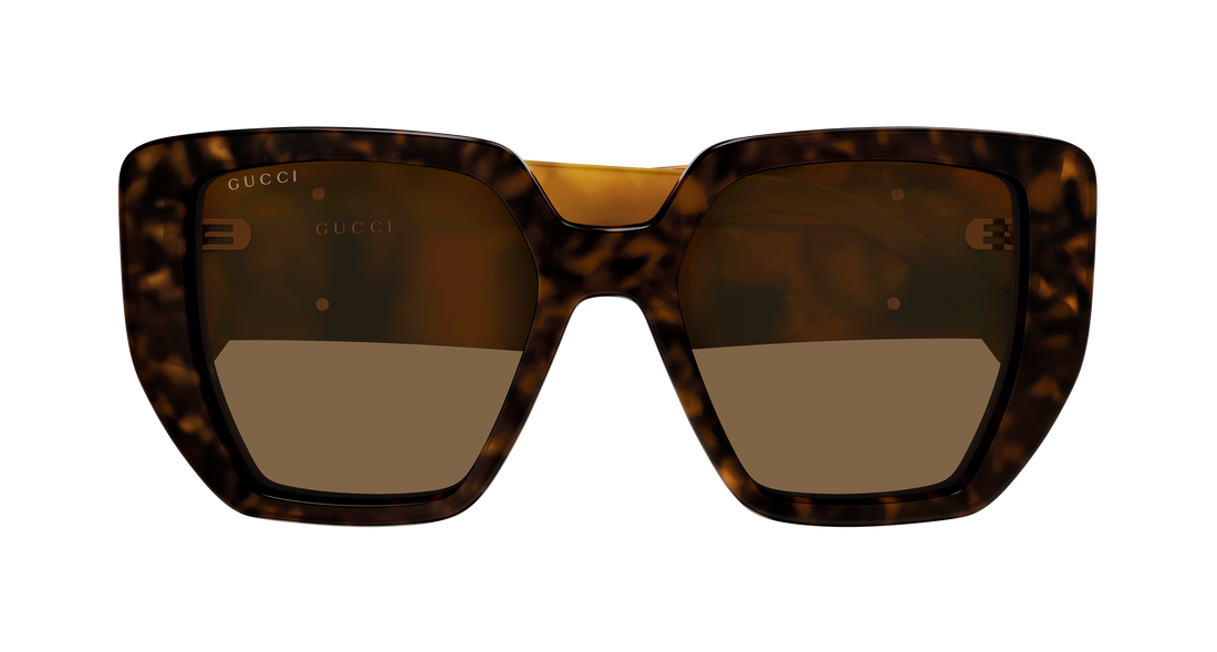 Sonnenbrillen gucci gg0956s 012 havana rectangular / squared femenino größe 54mm - Detailansicht