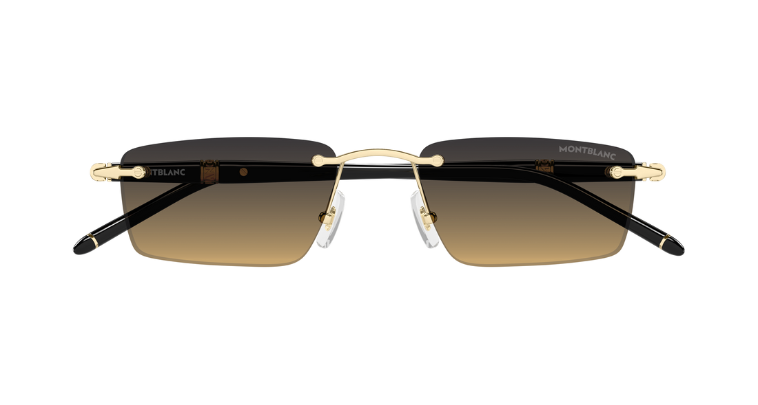 Lunettes de soleil montblanc mb0484s 002 dorado rectangular / squared masculino taille 54mm - Vue détaillée