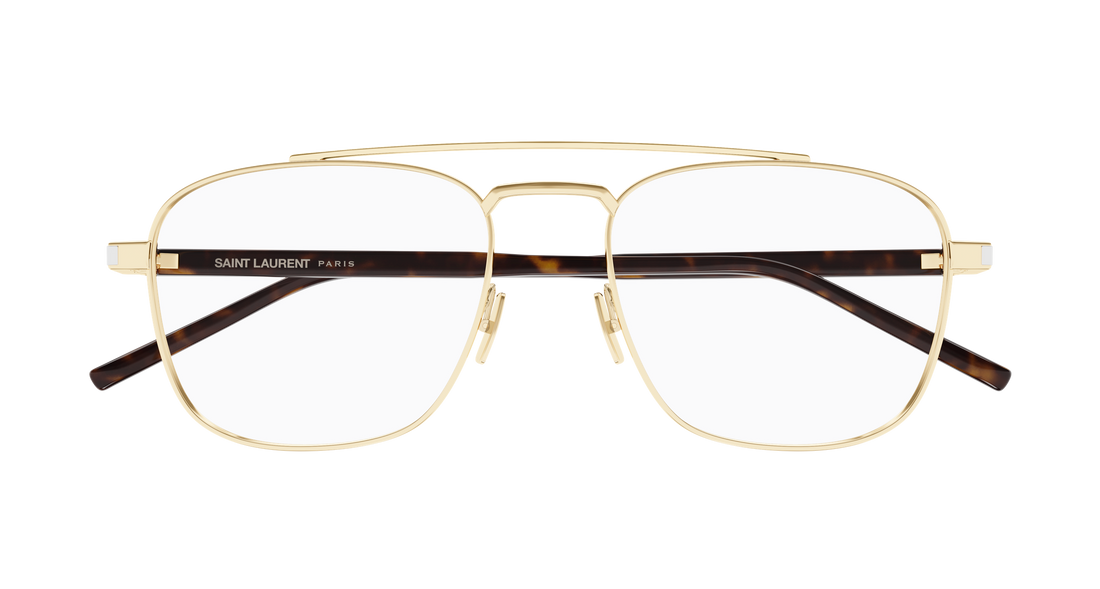 Brillen saint laurent sl 665 opt 003 dorado pilot/navigator unisex größe 56mm - Detailansicht