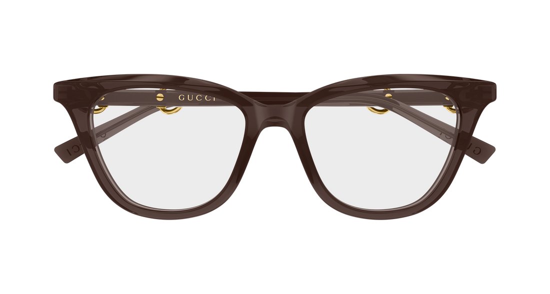 Brillen gucci gg2218o 008 marron cat eye femenino größe 52mm - Detailansicht