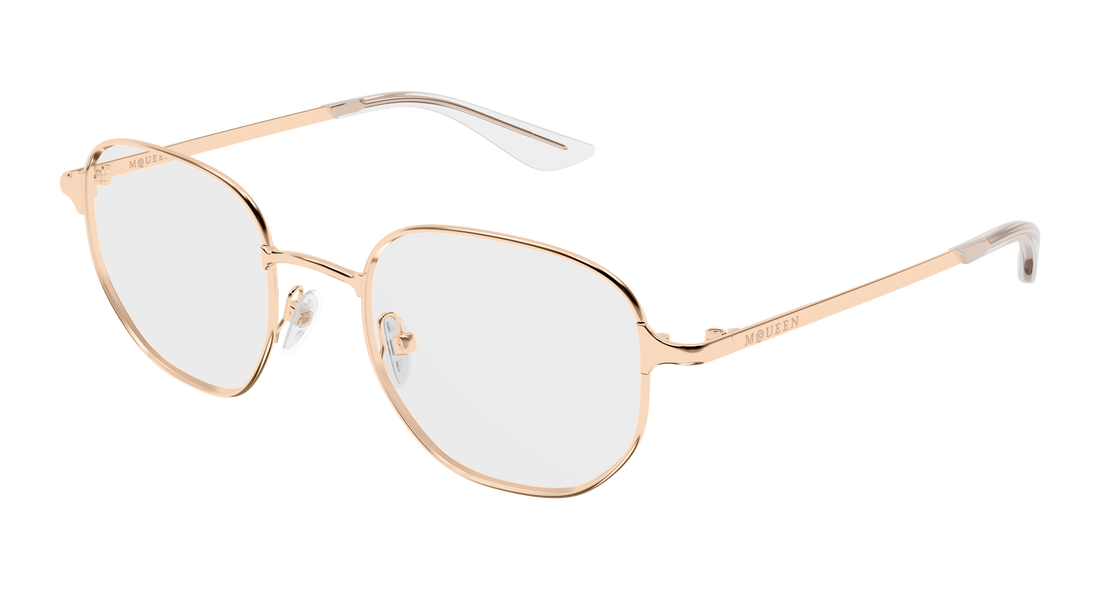 Brillen alexander mcqueen am0590o 004 dorado round/oval/panthos unisex größe 50mm - Hauptansicht